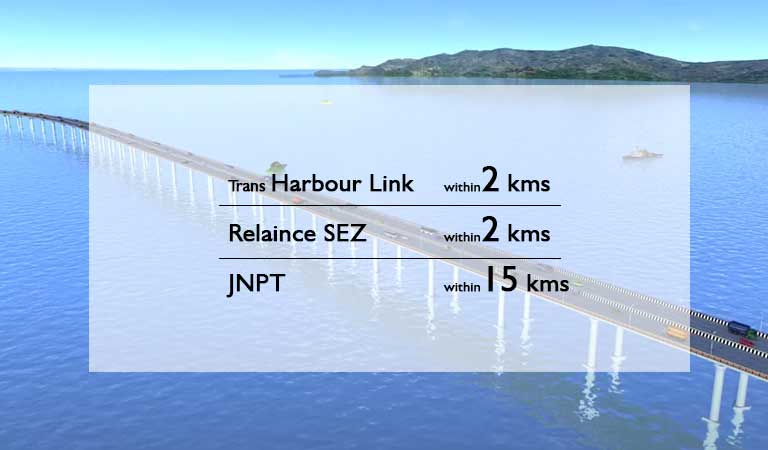 Distances of JNPT, Reliance SEZ from ulwe